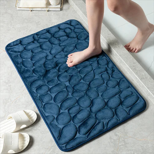 Tapis de bain en mousse à mémoire confortable – Tapis de salle de bain antidérapant à séchage rapide – Ultra doux et absorbant