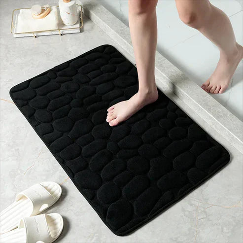 Tapis de bain en mousse à mémoire confortable – Tapis de salle de bain antidérapant à séchage rapide – Ultra doux et absorbant