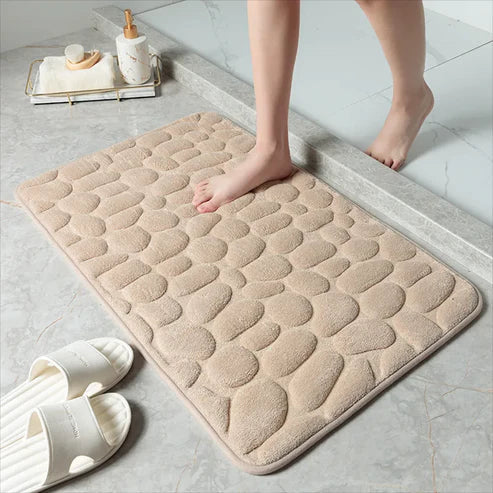 Tapis de bain en mousse à mémoire confortable – Tapis de salle de bain antidérapant à séchage rapide – Ultra doux et absorbant