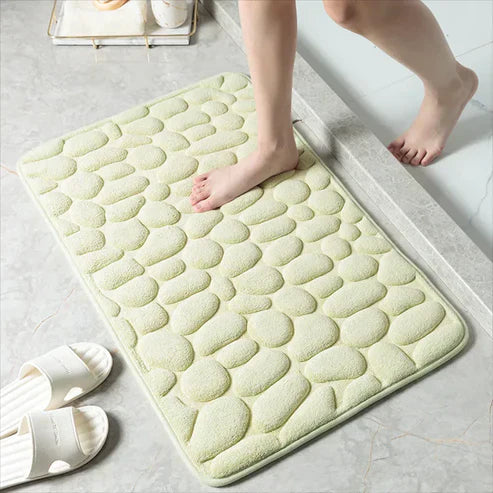 Tapis de bain en mousse à mémoire confortable – Tapis de salle de bain antidérapant à séchage rapide – Ultra doux et absorbant