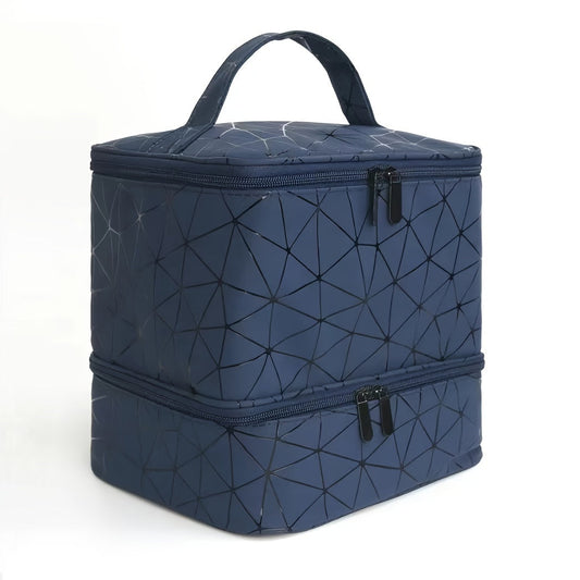 Grande capacité trousse de maquillage en cuir PU – Organiseur élégant et robuste pour le maquillage