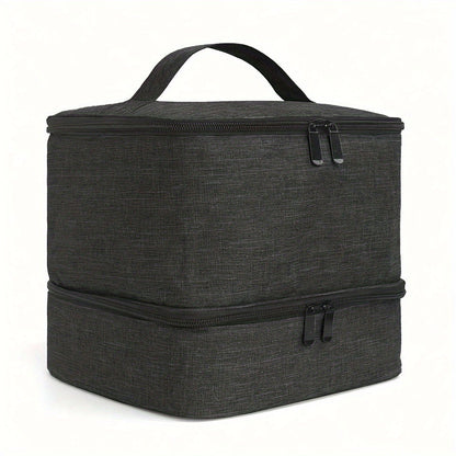 Grande capacité trousse de maquillage en cuir PU – Organiseur élégant et robuste pour le maquillage