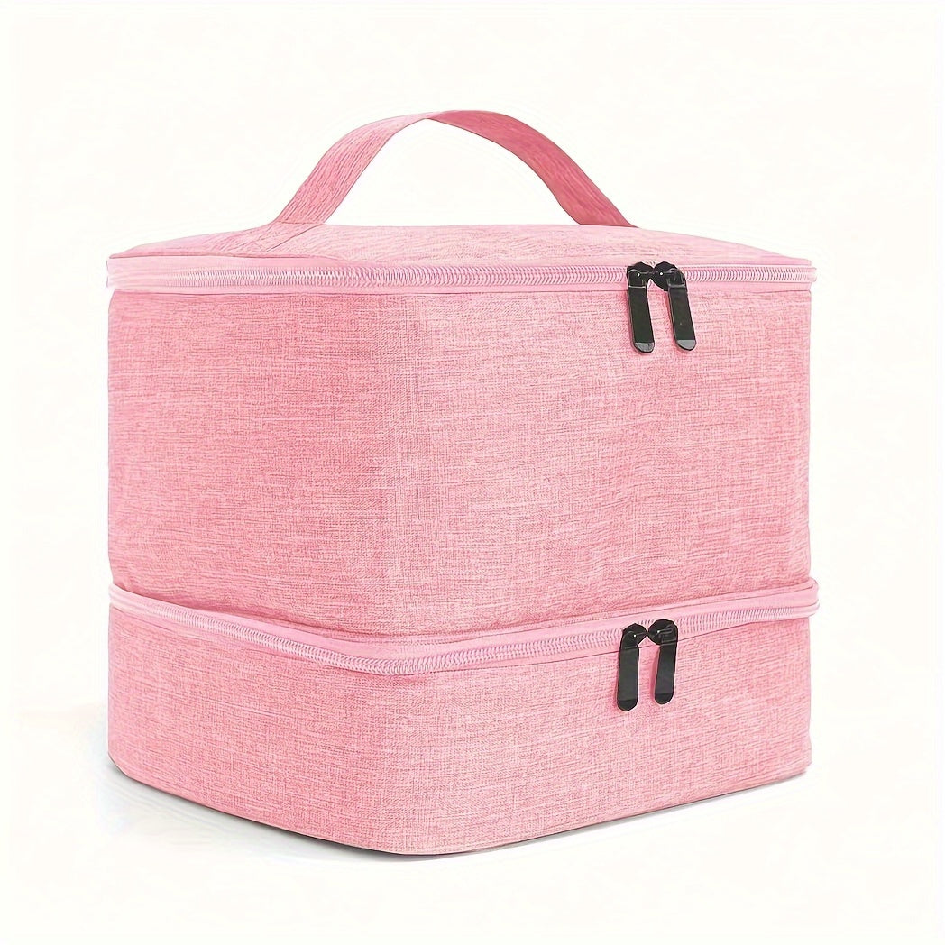 Grande capacité trousse de maquillage en cuir PU – Organiseur élégant et robuste pour le maquillage