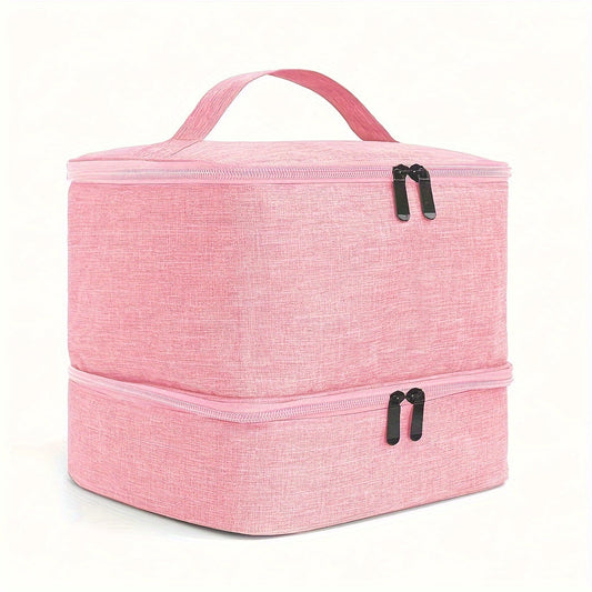 Grande capacité trousse de maquillage en cuir PU – Organiseur élégant et robuste pour le maquillage