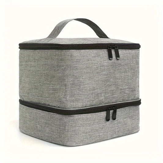 Grande capacité trousse de maquillage en cuir PU – Organiseur élégant et robuste pour le maquillage