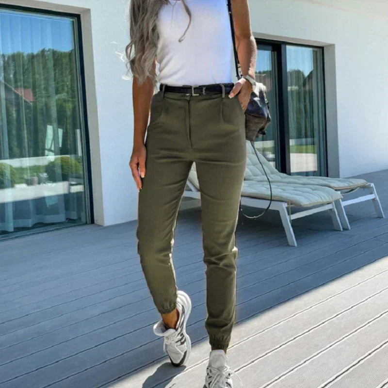 Aline - Pantalon Taille Haute Élégant
