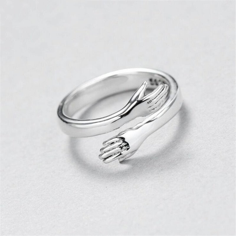 Bague en Argent Étreinte