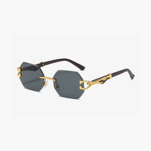 Lunettes de soleil hexagonales sans monture