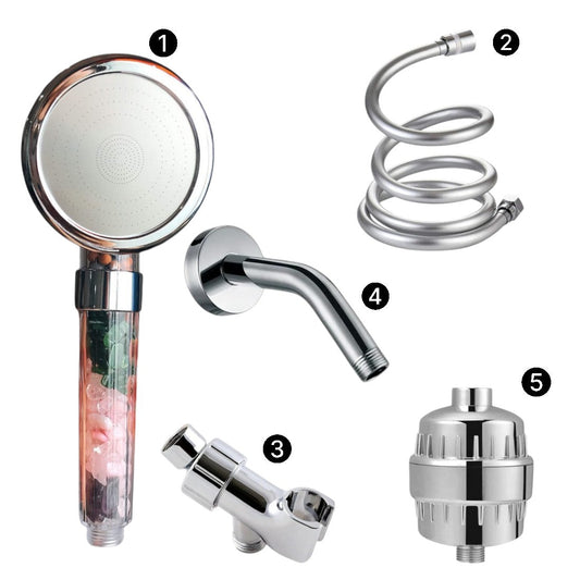 HydroZen Douchette Minérale – Économisez de l'eau & Soins de la peau grâce à la filtration