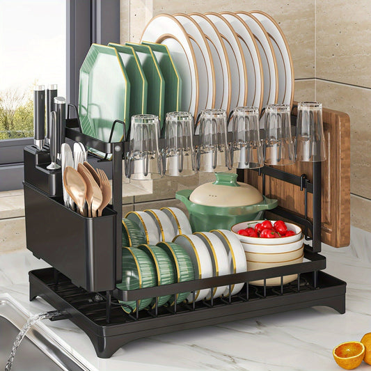 Organisateur de Assiettes à Deux Niveaux Isabel – Support de Cuisine Élégant et Économiseur d'Espace