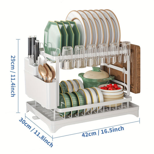 Organisateur de Assiettes à Deux Niveaux Isabel – Support de Cuisine Élégant et Économiseur d'Espace