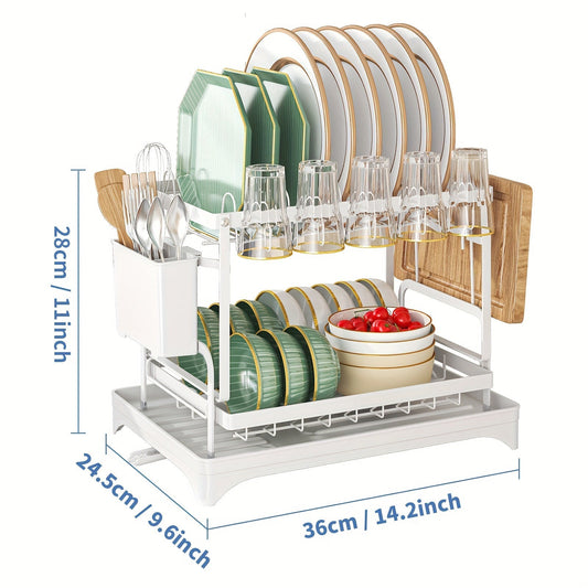 Organisateur de Assiettes à Deux Niveaux Isabel – Support de Cuisine Élégant et Économiseur d'Espace