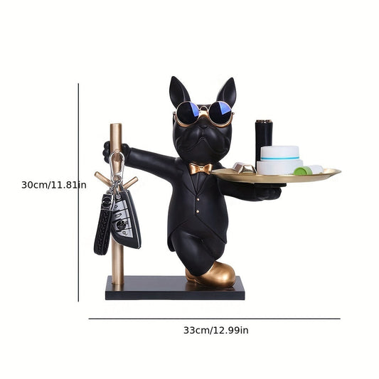 Figurine de Bulldog Français Livia – Sculpture Décorative Charmante pour une Décoration Intérieure Élégante