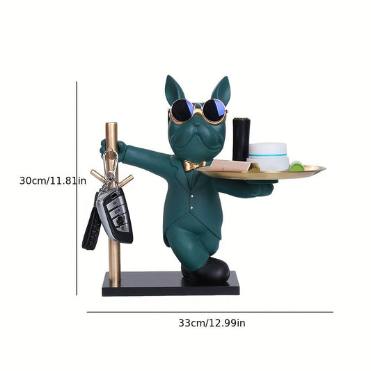 Figurine de Bulldog Français Livia – Sculpture Décorative Charmante pour une Décoration Intérieure Élégante