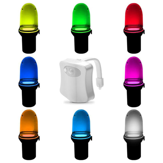 LooGlow Lumière de Toilette Activée par Mouvement avec 8 Couleurs – Veilleuse pour Plus de Confort