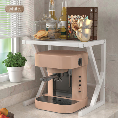 Étagère de rangement à micro-ondes à deux niveaux Loy – Organisateur de cuisine gain de place