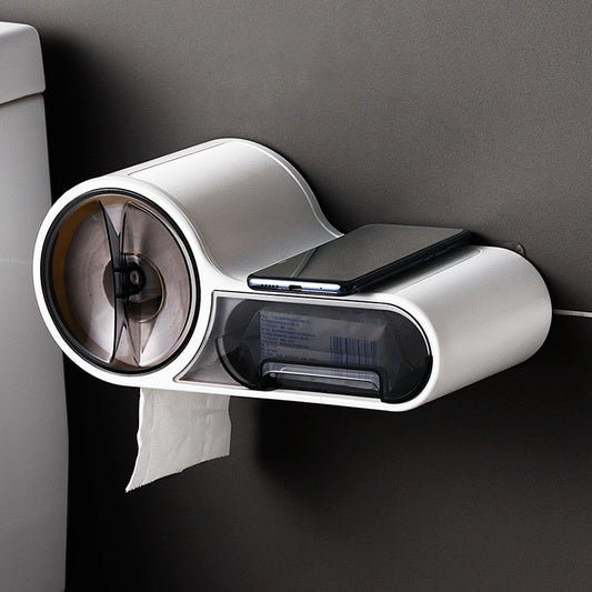 LuxeHold Porte-papier toilette multifonctionnel – Étanche et facile à installer
