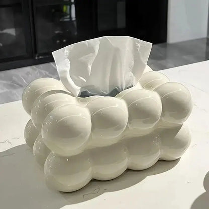 Boîte à mouchoirs en céramique de luxe - Support à mouchoirs élégant pour la maison, le bureau et la voiture