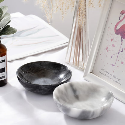 Bol décoratif en marbre MarbleServe avec motif nuage – Polyvalent et inoxydable pour la décoration intérieure