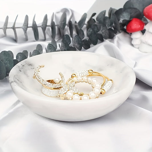 Bol décoratif en marbre MarbleServe avec motif nuage – Polyvalent et inoxydable pour la décoration intérieure