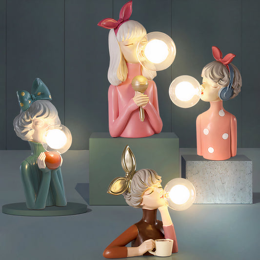 Lampe de table Miami – Élégante lampe artisanale avec pied en bois et lumière douce et diffuse, idéale pour tout intérieur