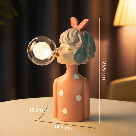 Lampe de table Miami – Élégante lampe artisanale avec pied en bois et lumière douce et diffuse, idéale pour tout intérieur