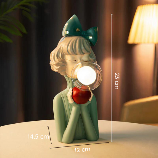 Lampe de table Miami – Élégante lampe artisanale avec pied en bois et lumière douce et diffuse, idéale pour tout intérieur