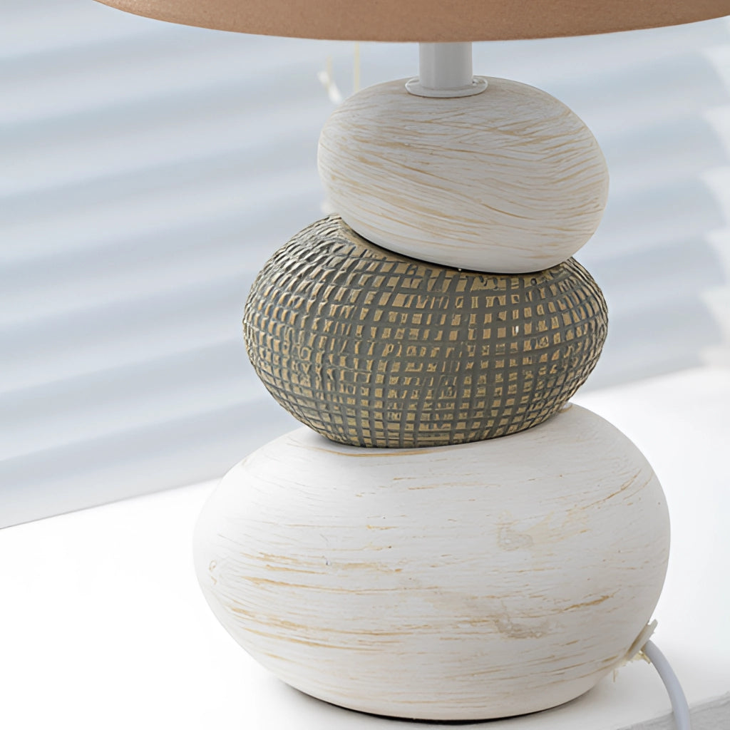 Lampe de bureau moderne avec abat-jour en tissu – Lumière LED pour chambre à coucher, bureau ou salon