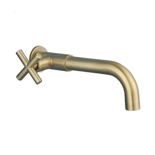 Robinet mural moderne en acier inoxydable avec cascade – Monocommande, Fini brossé