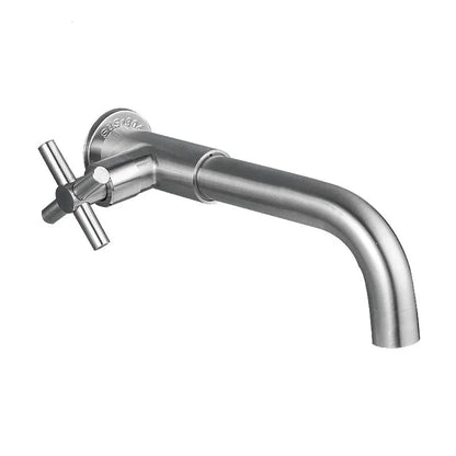 Robinet mural moderne en acier inoxydable avec cascade – Monocommande, Fini brossé