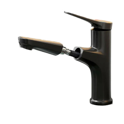 Robinet de salle de bain moderne – Mitigeur à levier unique avec fonction extractible et vanne en céramique