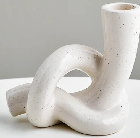 Bougeoir Tourné Moderne – Design Artistique en Céramique pour une Décoration Intérieure Élégante – Deux Options de Taille