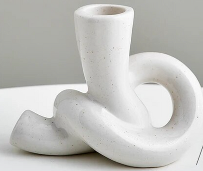 Bougeoir Tourné Moderne – Design Artistique en Céramique pour une Décoration Intérieure Élégante – Deux Options de Taille