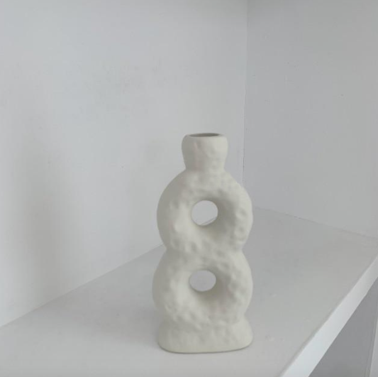 Bougeoir en céramique moderne – Design rond unique pour une décoration d'intérieur élégante – Deux options de taille