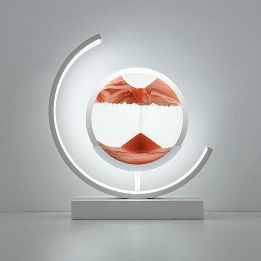 Lampe de table Montana Quicksand – Lampe moderne en sable 3D avec lumière LED apaisante, rotative pour des motifs dynamiques