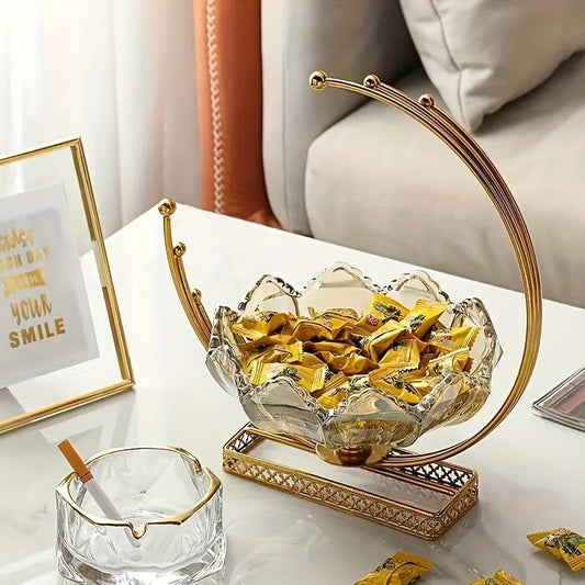 MoonServe-Coupe de Fruits Lune – Coupe en Métal Géométrique Artisanale pour Décoration Romantique