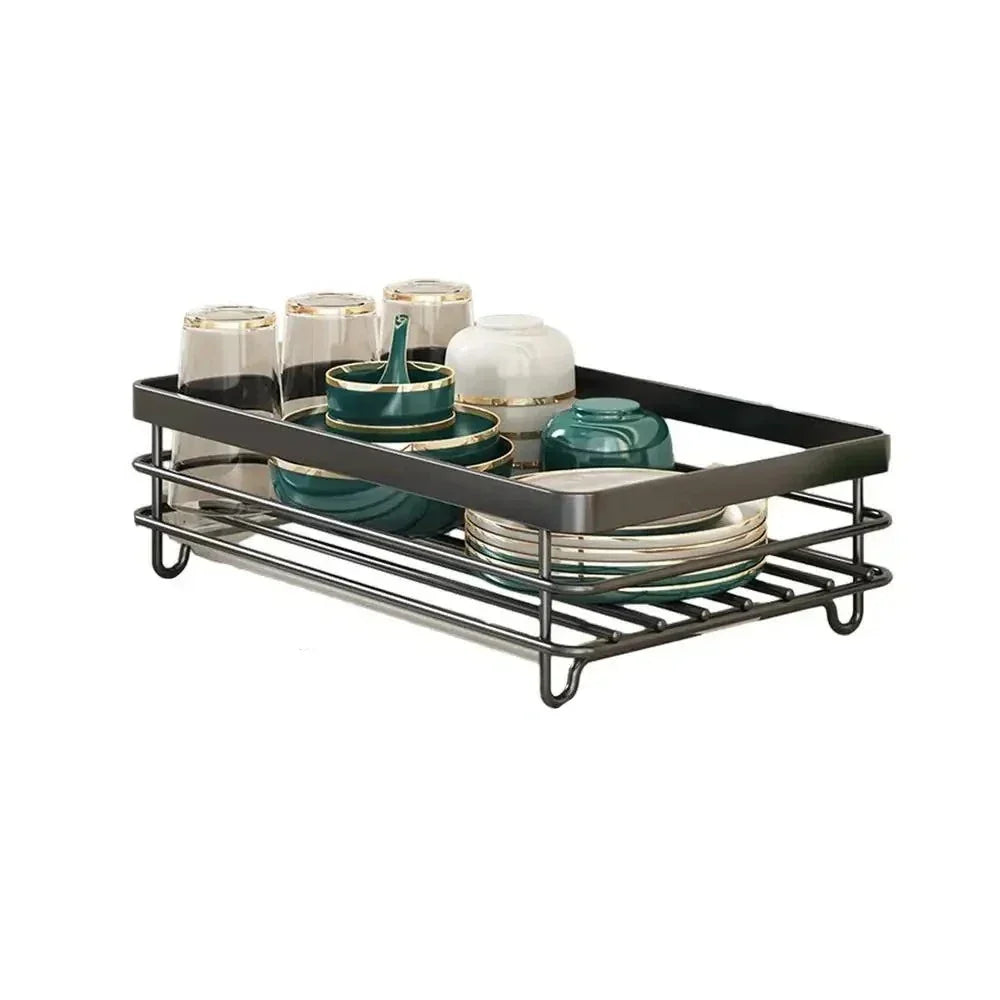 Étagère à égoutter multifonctionnelle – Organisateur de cuisine élégant et gain de place