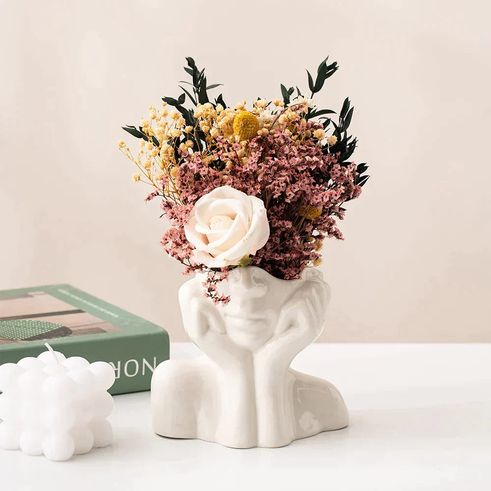 Vase crème unique et moderne