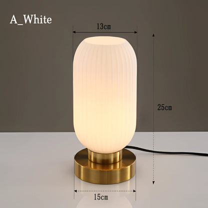Lampe de Table Nordic Amber – Lampe en Verre au Design Moderne, 40W LED