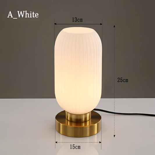 Lampe de Table Nordic Amber – Lampe en Verre au Design Moderne, 40W LED