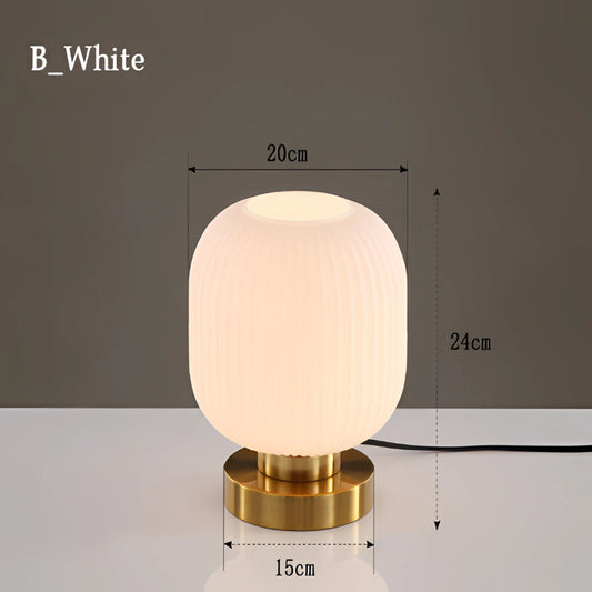 Lampe de Table Nordic Amber – Lampe en Verre au Design Moderne, 40W LED