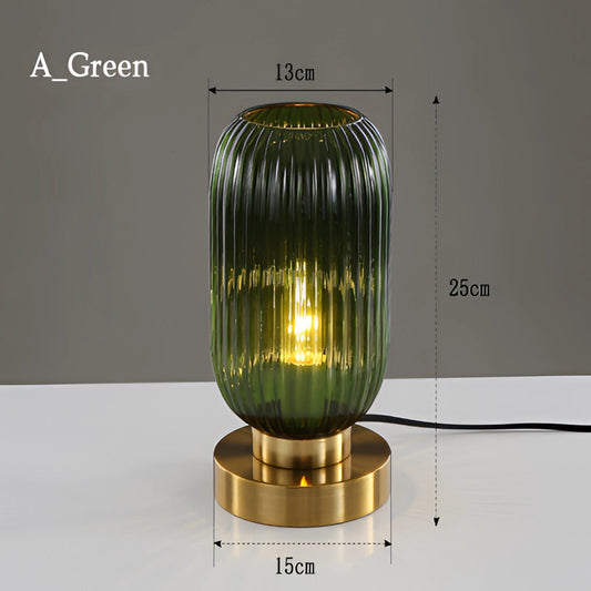 Lampe de Table Nordic Amber – Lampe en Verre au Design Moderne, 40W LED