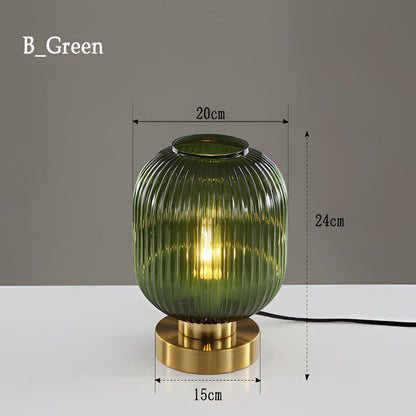 Lampe de Table Nordic Amber – Lampe en Verre au Design Moderne, 40W LED
