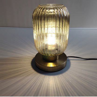 Lampe de Table Nordic Amber – Lampe en Verre au Design Moderne, 40W LED