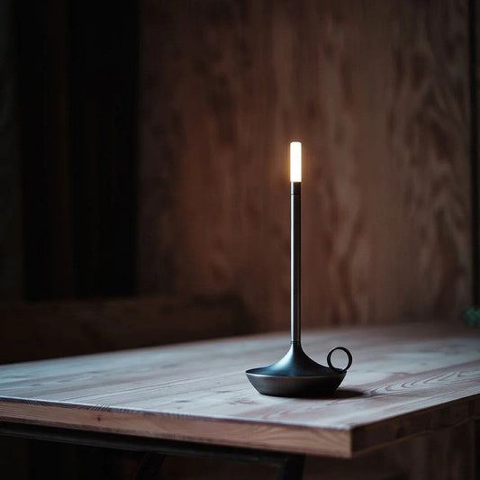 Lampe LED Nordic Candle de Sofia Lindholm – Éclairage d'ambiance minimaliste avec luminosité dimmable et longue durée de vie de la batterie