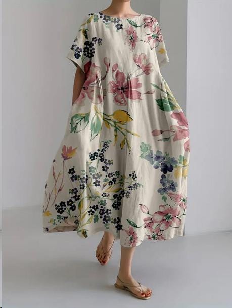 Robe Élégante à Motifs Floraux – Femme – Madeleine