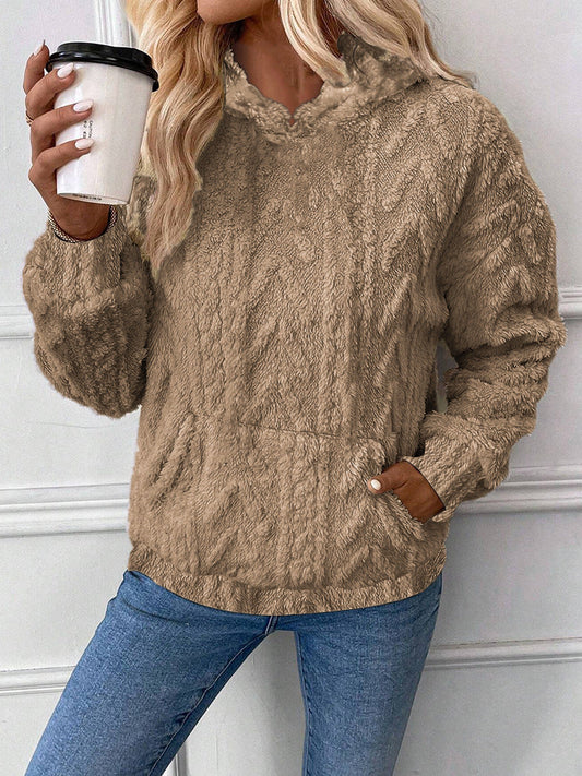Sweat-shirt en peluche en vrac à capuche