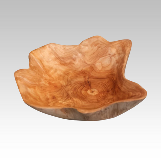 OctaWood Bol en Bois Octogonal – Bol Élégant en Bois Massif pour Fruits et Snacks