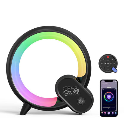 "Q Smart Lampe – Lampe LED contrôlée par Bluetooth avec horloge, bruit blanc et effets de couleur"