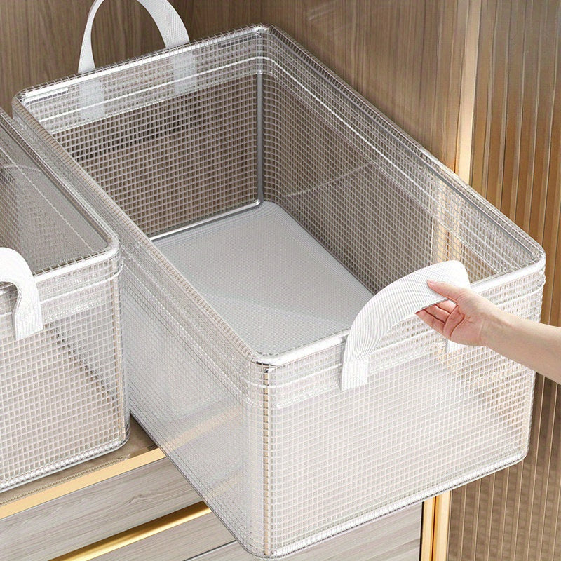 Boîtes de rangement empilables robustes avec couvercle – Ensemble de 4 pour vêtements et livres